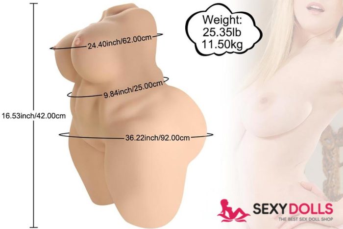 42cm (16.5”) Sexy Doll Torso Alma for Men, In Stock USA - Image 4