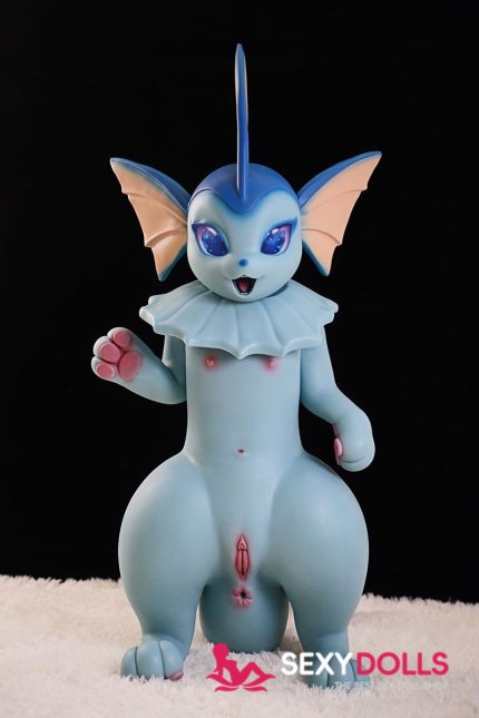 100cm (3ft3) All-In-One Seamless Neck Realistic Anime Sex Doll Blue - SexyDolls.shop