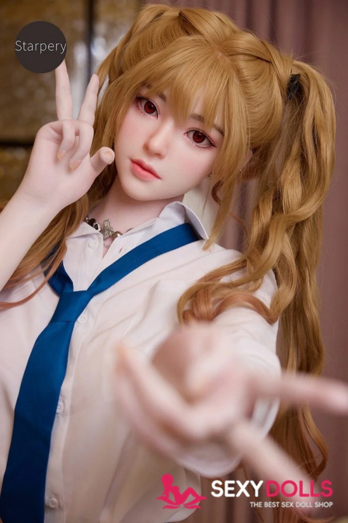 163cm (5ft4) C-Cup Asian Sex Doll Asuka Eva with Silicone Head & TPE Body, ROS Available - Image 4