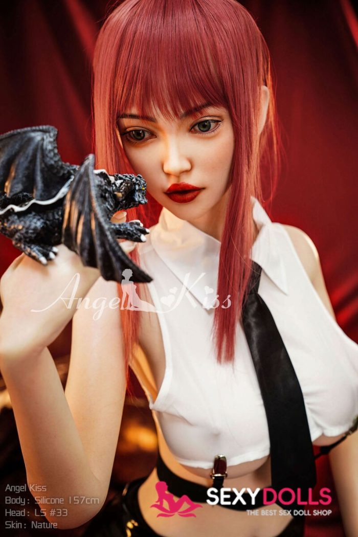 157cm (5ft2) AK6 Silicone Redhead Sex Doll Sacagawea with Head LS33 for Men - Image 2