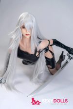 171cm (5ft7) G-Cup Silicone White Hair Sexdoll with Movable Jaw Head Lady No.24-2 - Image 3