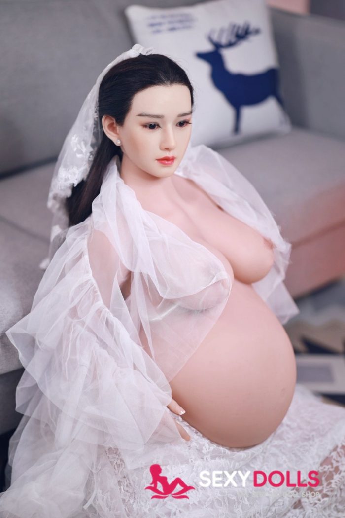 160cm (5ft3) E-cup Diamond Sex Doll Pregnant with Silicone Head - Image 2