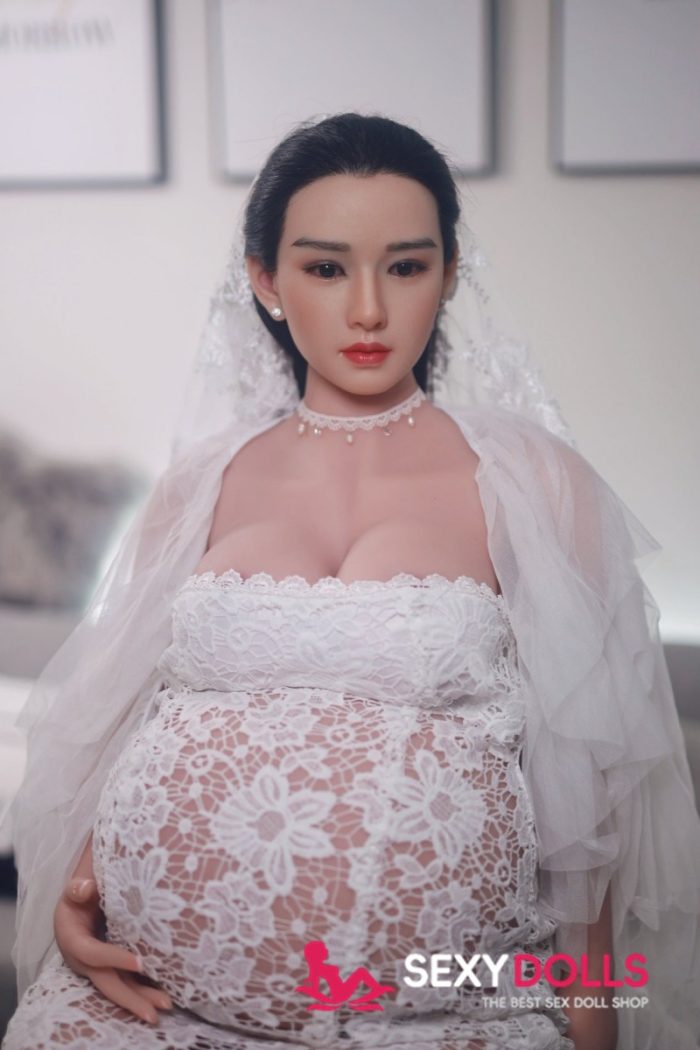 160cm (5ft3) E-cup Diamond Sex Doll Pregnant with Silicone Head - Image 6