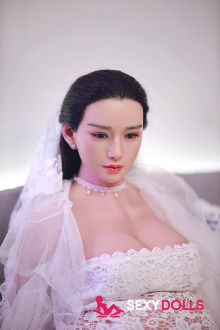 160cm (5ft3) E-cup Diamond Sex Doll Pregnant with Silicone Head - Image 8