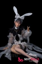 148cm (4ft10) B-Cup Hybrid Asian Sex Doll Rena with Silicone Head #24, ROS Available - Image 9