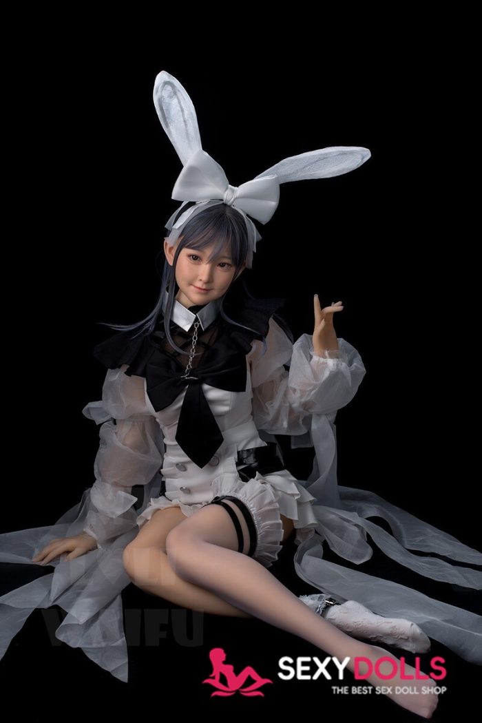 148cm (4ft10) B-Cup Hybrid Asian Sex Doll Rena with Silicone Head #24, ROS Available - Image 9