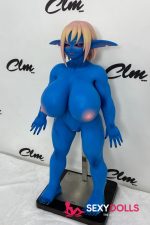 70cm (2ft4) Fantasy Silicone Love Dolls Zarga for Men, Blue - Image 3