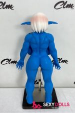 70cm (2ft4) Fantasy Silicone Love Dolls Zarga for Men, Blue - Image 4