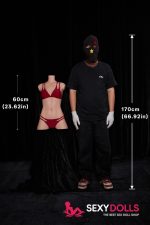 60cm (2ft) AA-Cup Ultra Lightweight Silikone Sex Torso 661# for Men, CLM ULW Series - Image 7