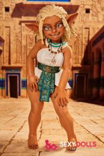 70cm (2ft4) Silicone Fantasy Love Doll Kaela for Men, Suntan - Image 6
