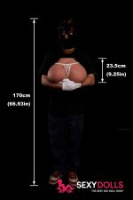 Climax Silicone Love Doll Butt RS-6 for Men, Black - Image 9