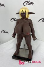 70cm (2ft4) Fantasy Silicone Sexye Doll Zarga for Men, Cocoa - Image 2